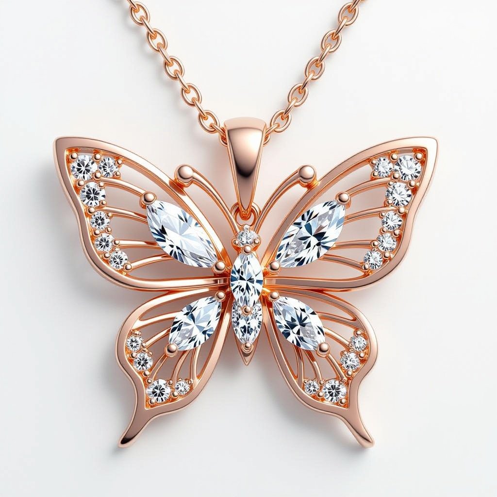 1 whole diamond=1 wing, rose gold diamond, okay bow make this a butterfly