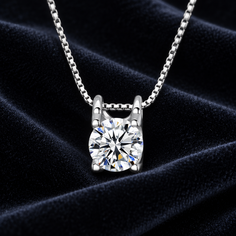 Jewelry photoshoot (studio)
Show the jewelry piece from the image displayed on dark velvet with professional studio lighting and soft reflections. Reproduce the jewelry's exact design, metal, stones and details faithfully. Photorealistic, no text. Additional instructions: "Photorealistic product photography, top-down close-up of several thin gold necklaces draped over a softly draped white fabric backdrop, hanging in parallel gentle curves at slightly different lengths, pendants resting just above the fabric's folds. Soft, diffused natural lighting highlighting the texture of the fabric. Minimalist white and cream tones, clean high-end jewelry catalog aesthetic, sharp focus, soft natural shadows, 8k resolution, no text, no logo, no model, no hands.
Important: keep the necklaces and pendants exactly as they are in the reference — do not alter their shape, design, color, size, or stone details. Only the composition, background and lighting should be generated; the jewelry itself must remain true to its real, original appearance.".