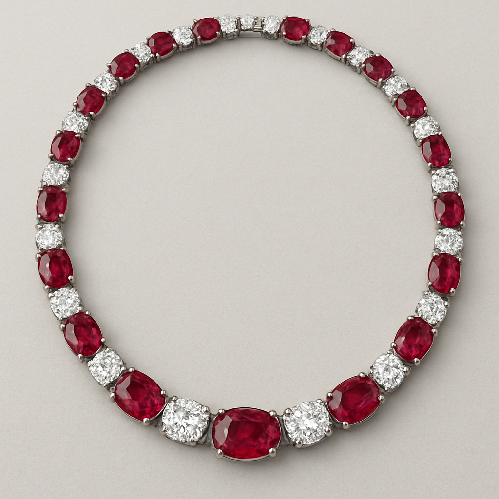 Ruby necklace with Diamond 