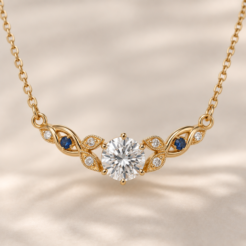 A necklace
edit the attached jewelry design with these instructions: A necklace. keep it photorealistic, just the design no text