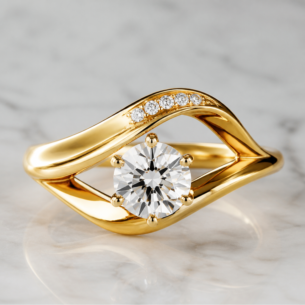 A women's ring
photorealistic jewelry design, A women's ring, modern style, just the design no text