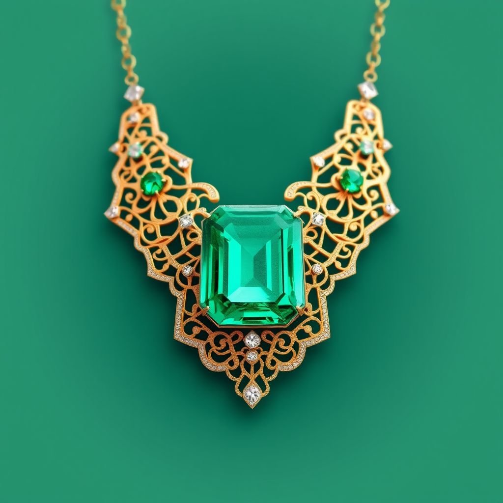 A emerald cushion cut, with VVS and 50 carat necklaces