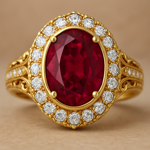 Oval Ruby ring 