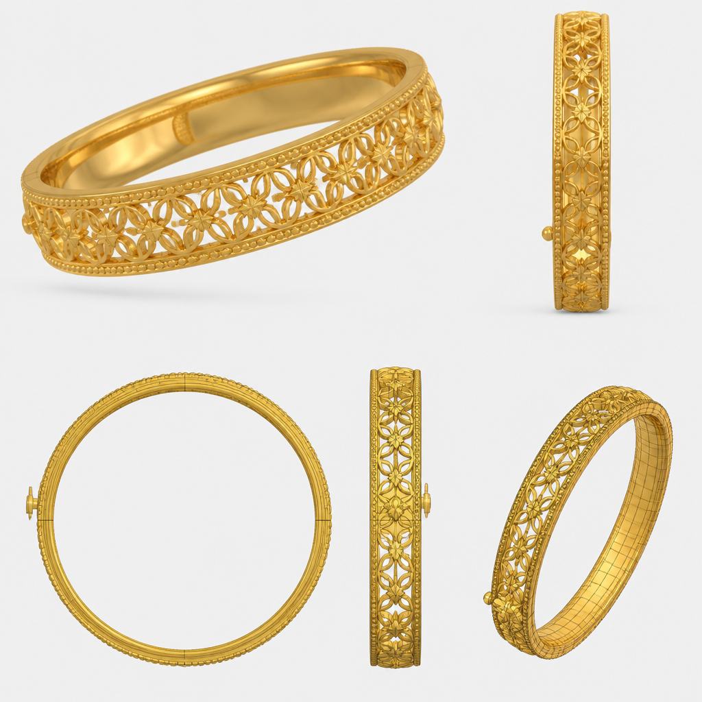 Gold bangle 22k gold 2.25 inch provide cad
photorealistic jewelry design, Gold bangle 22k gold 2.25 inch provide cad
, just the design no text