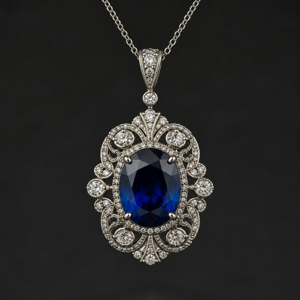 Blue gem
photorealistic jewelry design, Blue gem
, vintage style, just the design no text