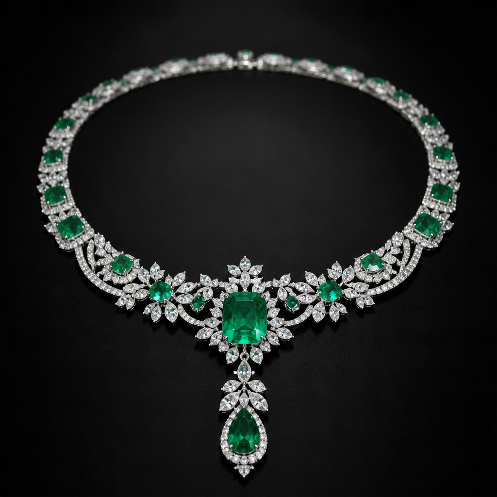 . Refinement: neklace
photorealistic jewelry design, . Refinement: neklace, just the design no text