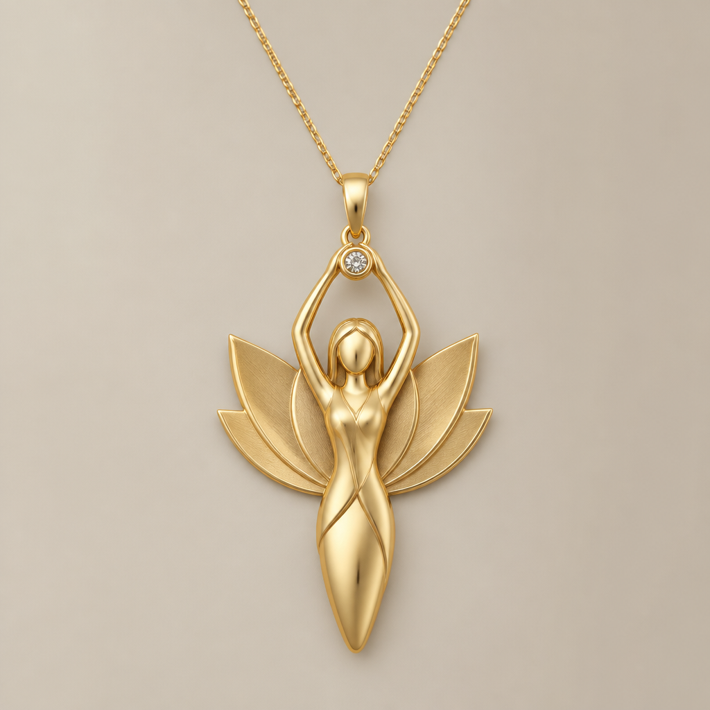 Goddess
photorealistic jewelry design, Goddess , minimalist style, just the design no text