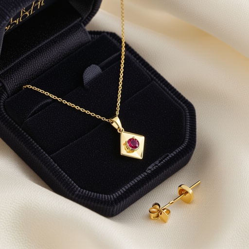 Daily wear pendant set ruby stone