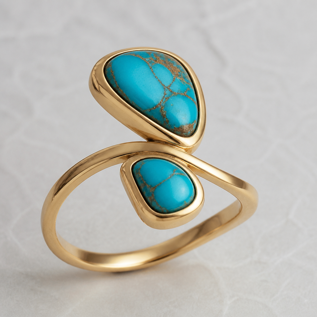 A women's ring with turquoise stones. ek unique type ring
photorealistic jewelry design, A women's ring with turquoise stones. ek unique type ring, modern style, just the design no text