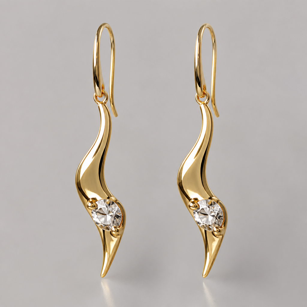 A women's earrings
photorealistic jewelry design, A women's earrings, modern style, just the design no text