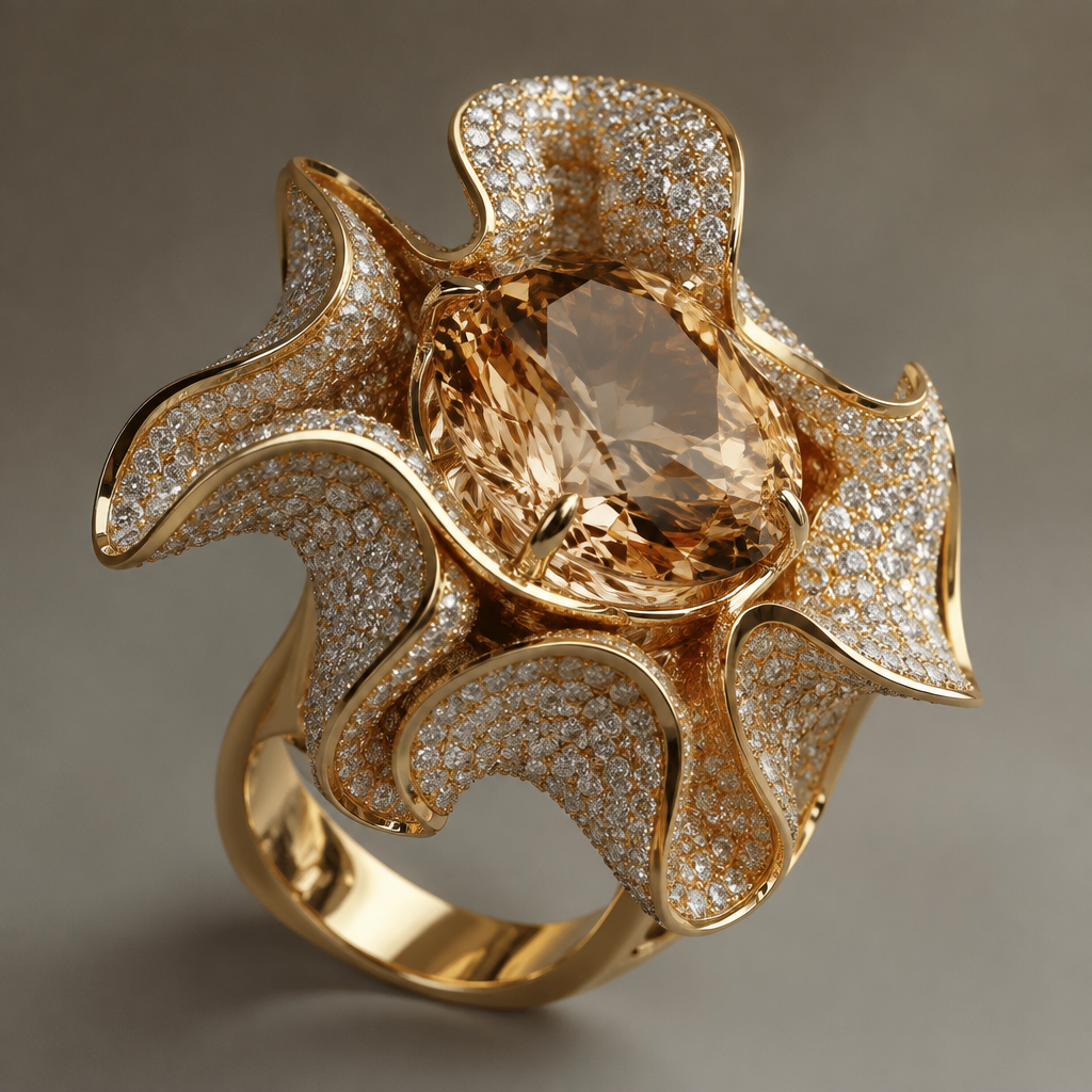 A statement women's ring
photorealistic jewelry design, A statement women's ring, statement style, just the design no text