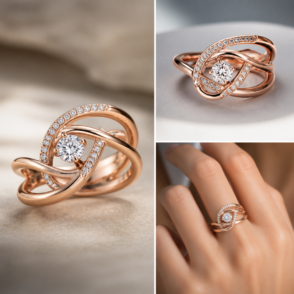 A women's ring. સારો વિડિયો બનાવી આપો
photorealistic jewelry design, A women's ring. સારો વિડિયો બનાવી આપો, modern style, just the design no text