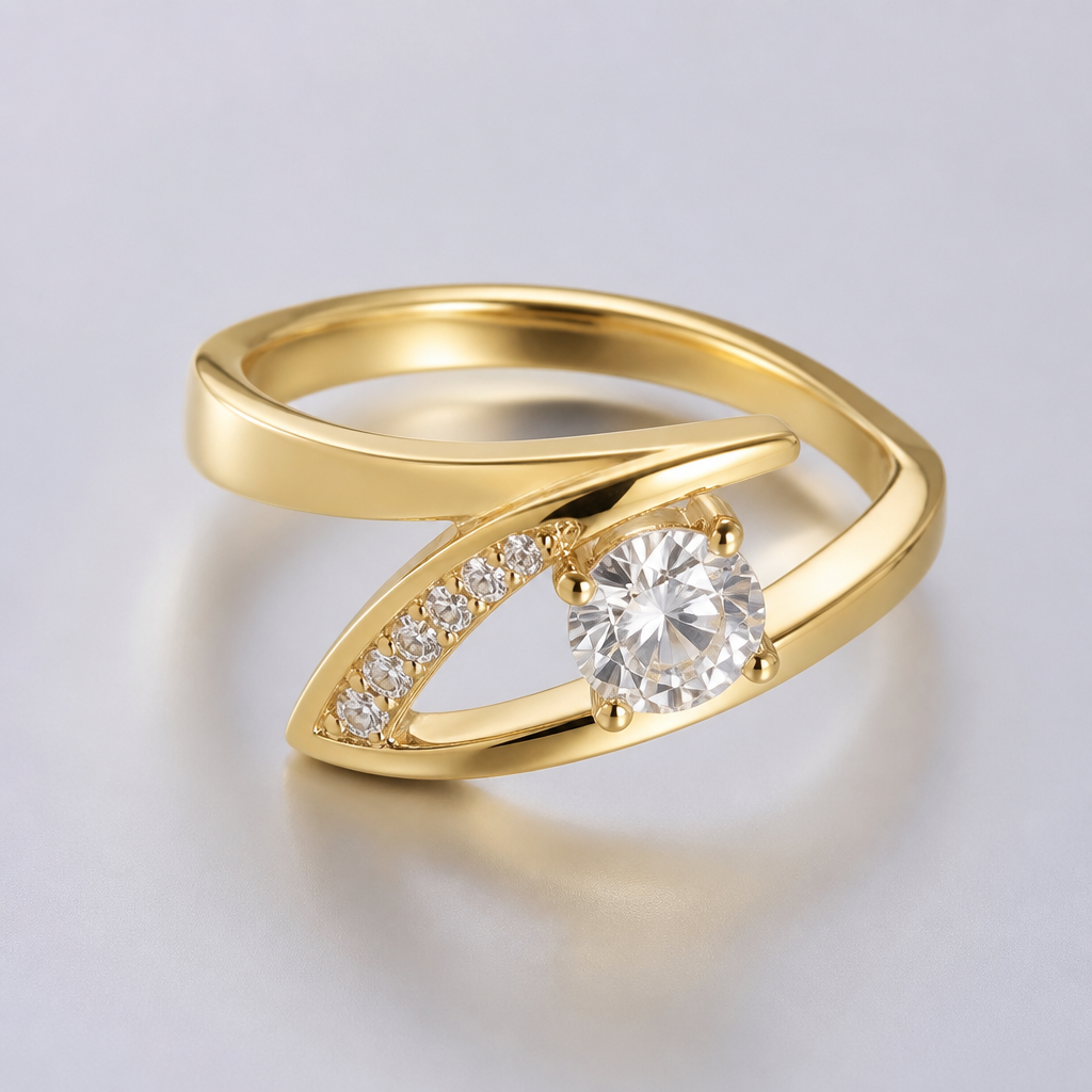 A women's ring
photorealistic jewelry design, A women's ring, modern style, just the design no text