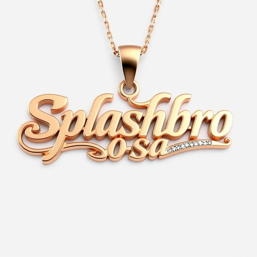 Create a pendant that say Splashbro Sosa for men