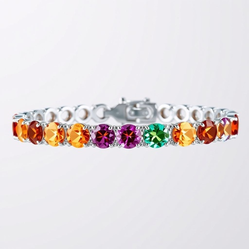 Multi colors diamonds tennis video