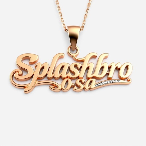 Create a pendant that say Splashbro Sosa for men