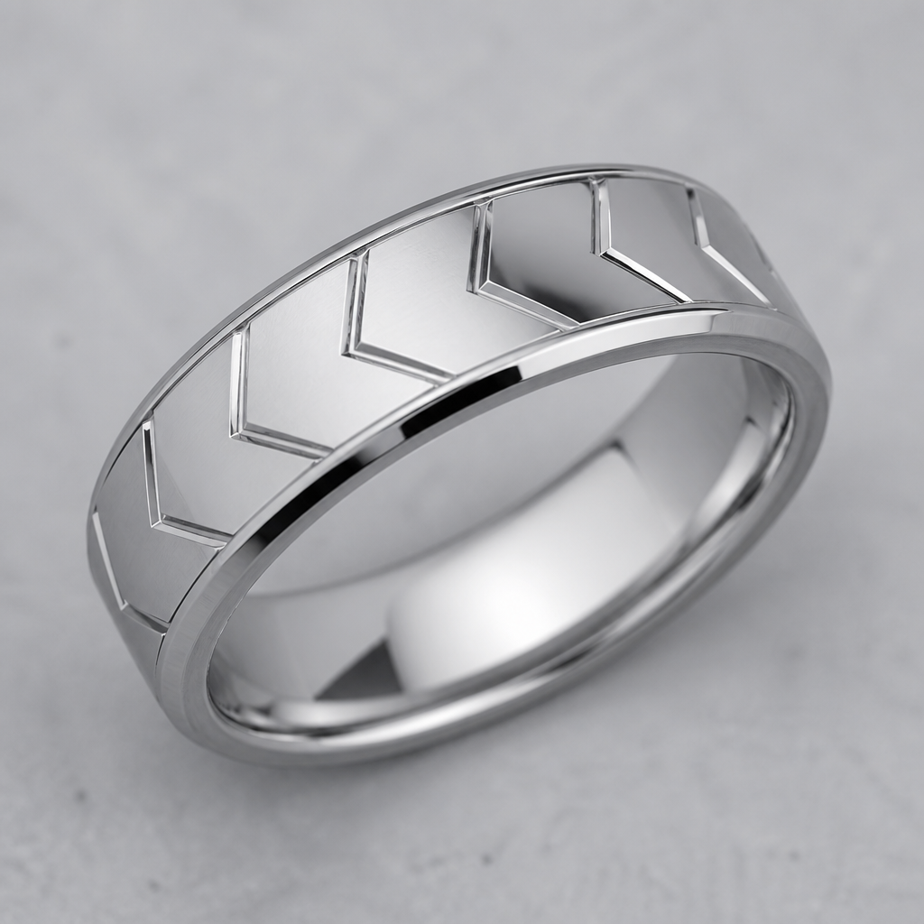A geometric men's ring made of silver suitable for anniversary. i want to write word Thipsumon
photorealistic jewelry design, A geometric men's ring made of silver suitable for anniversary. i want to write word Thipsumon, geometric style, just the design no text
