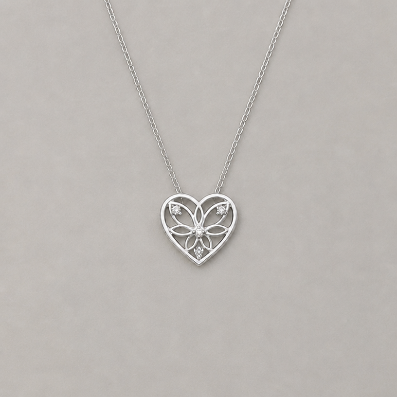 enlever le petit coeur , qui est est attache en dessous du gros
edit the attached jewelry design with these instructions: enlever le petit coeur , qui est est attache en dessous du gros. keep it photorealistic, just the design no text