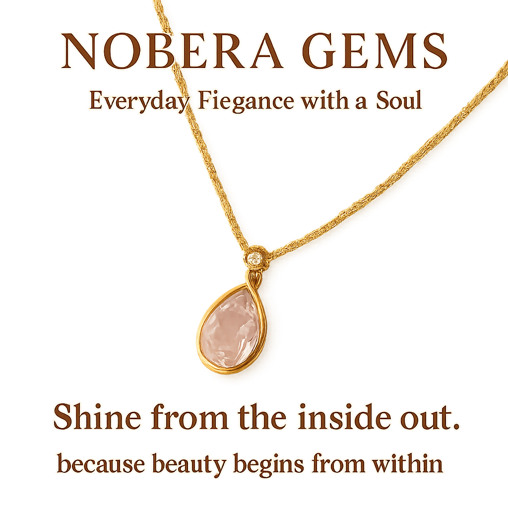 💫 Brand Concept: NOBERA GEMS  “Everyday Elegance with a Soul” เครื่องประดับที่ไม่ใช่แค่ความงาม แต่เป็นพลังใจของผู้หญิงยุคใหม่  ⸻  💖 Essence:  NOBERA GEMS คือเครื่องประดับที่ออกแบบให้ ผู้หญิงทุกวันรู้สึกสวย มีพลัง และมีคุณค่าในแบบของตัวเอง ทุกชิ้นมีพลังของ “การ manifest” — ความตั้งใจดี ความมั่นใจ และความสง่างามที่เปล่งออกมาจากภายใน  ⸻  💎 Brand Feel: 	•	Soft Rich: หรูแบบละมุน ไม่ต้องเยอะ แต่ดูแพง 	•	Manifest Energy: เครื่องประดับที่ดึงดูดสิ่งดี ๆ เข้ามาในชีวิต (ความรัก, ความมั่นใจ, ความสำเร็จ) 	•	Everyday Elegance: ใส่ได้ทุกวัน แต่ยังคงความรู้สึกพิเศษ 	•	That Girl Energy: ผู้หญิงที่มีสไตล์ รู้คุณค่าในตัวเอง และเลือกสิ่งที่สะท้อนพลังในใจ  ⸻  🪞Core Message:  “Shine from the inside out.” (เพราะความงามไม่ได้เริ่มจากสิ่งที่เห็น แต่มาจากพลังใจภายใน)