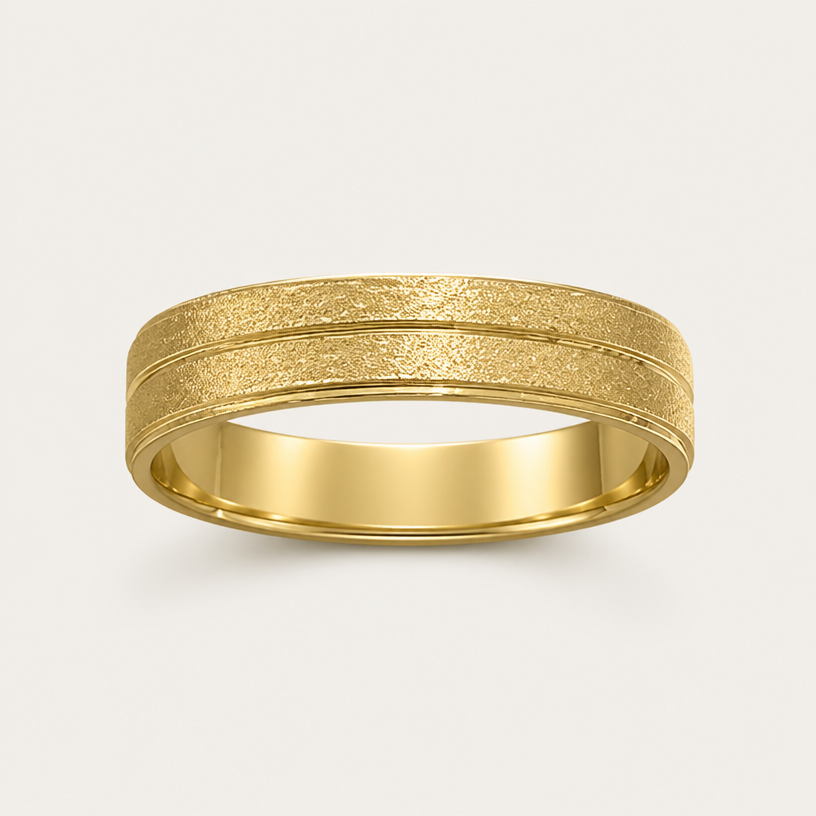 A minimalist women's ring made of gold
using the attached image as a visual reference, create A minimalist women's ring made of gold. photorealistic, just the design no text