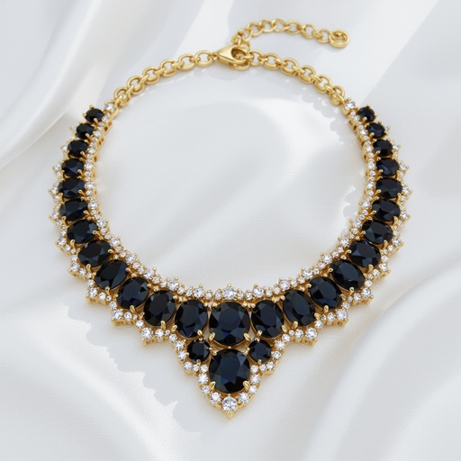 A necklace with the name savage queens on it and with the color black 