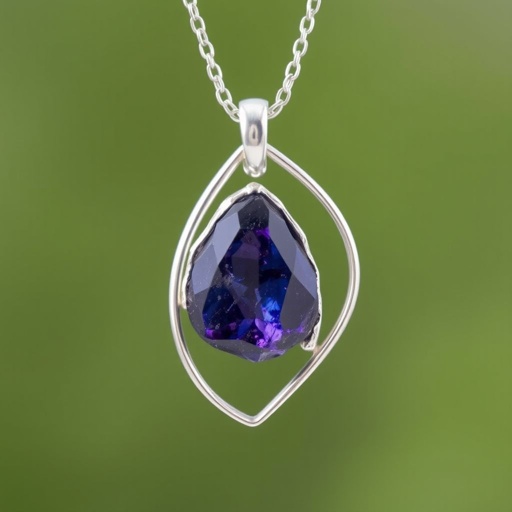 Pendant, silver use minimal, raw natural gemstone, elegant