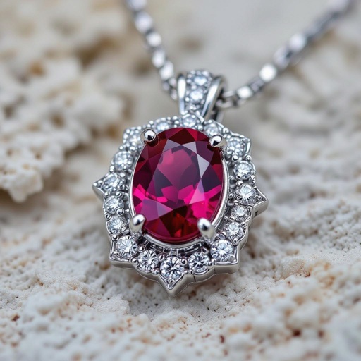 Necklace  ruby jewel dtyle