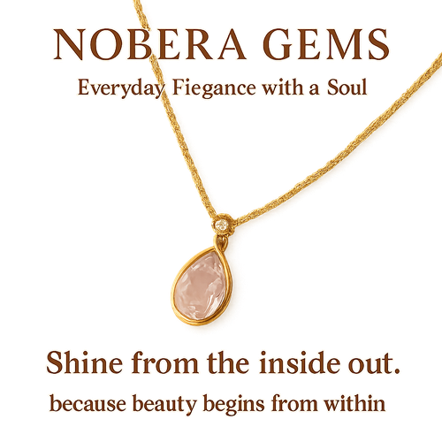 💫 Brand Concept: NOBERA GEMS  “Everyday Elegance with a Soul” เครื่องประดับที่ไม่ใช่แค่ความงาม แต่เป็นพลังใจของผู้หญิงยุคใหม่  ⸻  💖 Essence:  NOBERA GEMS คือเครื่องประดับที่ออกแบบให้ ผู้หญิงทุกวันรู้สึกสวย มีพลัง และมีคุณค่าในแบบของตัวเอง ทุกชิ้นมีพลังของ “การ manifest” — ความตั้งใจดี ความมั่นใจ และความสง่างามที่เปล่งออกมาจากภายใน  ⸻  💎 Brand Feel: 	•	Soft Rich: หรูแบบละมุน ไม่ต้องเยอะ แต่ดูแพง 	•	Manifest Energy: เครื่องประดับที่ดึงดูดสิ่งดี ๆ เข้ามาในชีวิต (ความรัก, ความมั่นใจ, ความสำเร็จ) 	•	Everyday Elegance: ใส่ได้ทุกวัน แต่ยังคงความรู้สึกพิเศษ 	•	That Girl Energy: ผู้หญิงที่มีสไตล์ รู้คุณค่าในตัวเอง และเลือกสิ่งที่สะท้อนพลังในใจ  ⸻  🪞Core Message:  “Shine from the inside out.” (เพราะความงามไม่ได้เริ่มจากสิ่งที่เห็น แต่มาจากพลังใจภายใน)