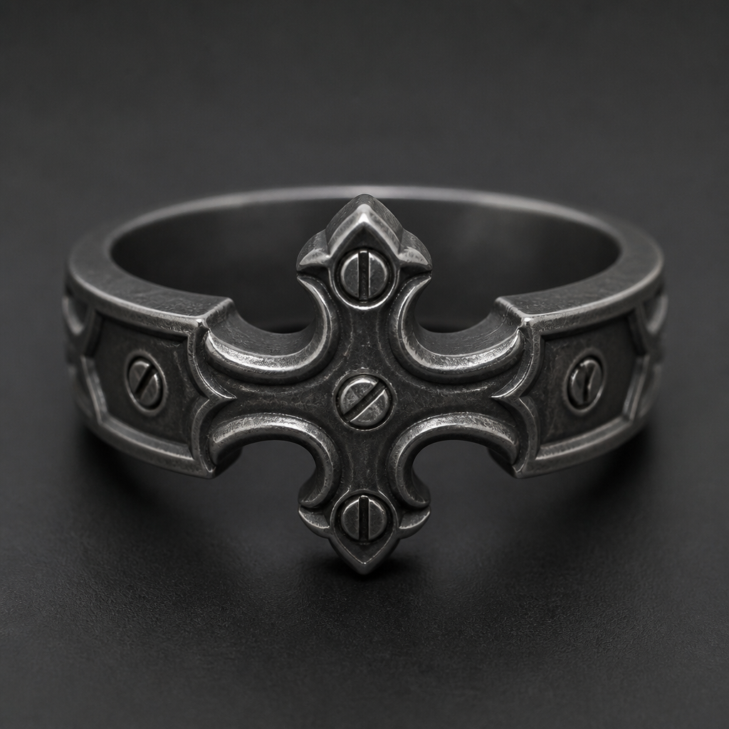 . Refinement: more simple with better focus on the screws
photorealistic jewelry design, . Refinement: more simple with better focus on the screws, Gothic style, just the design no text