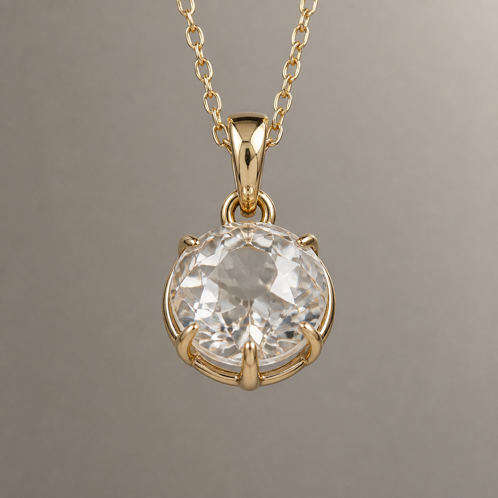 I want a solitaire pendant that is prong set but gives a full 360’video of the diamond. The center stone should be a round Portuguese cut
photorealistic jewelry design, I want a solitaire pendant that is prong set but gives a full 360’video of the diamond. The center stone should be a round Portuguese cut, pendant style, just the design no text