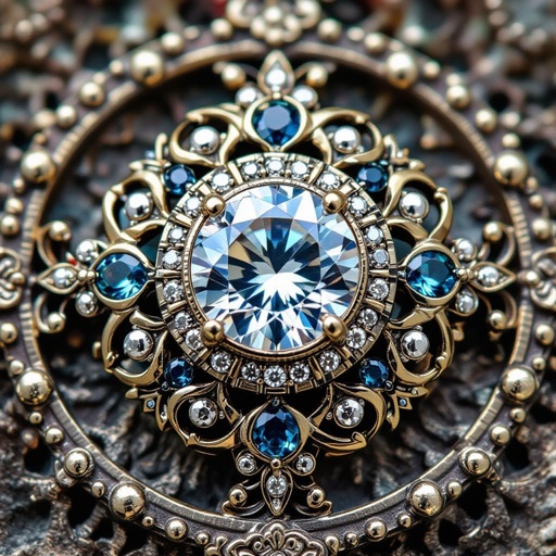 Bagel stone size in the middle with a little bit of plain design at the outer bagel 