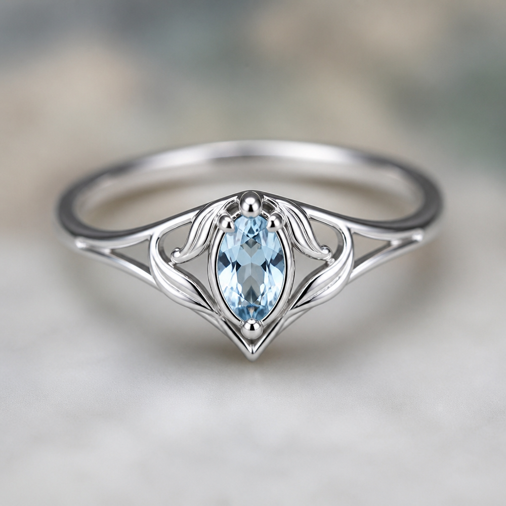 A art nouveau women's ring made of silver with topaz stones suitable for daily wear, minimalist, simple and delicate, clean lines
photorealistic jewelry design, A art nouveau women's ring made of silver with topaz stones suitable for daily wear, minimalist, simple and delicate, clean lines, art_nouveau style, just the design no text