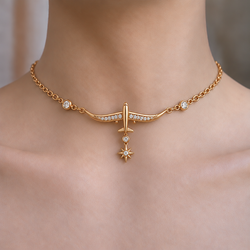 Plane??
edit the attached jewelry design with these instructions: Plane??. keep it photorealistic, just the design no text