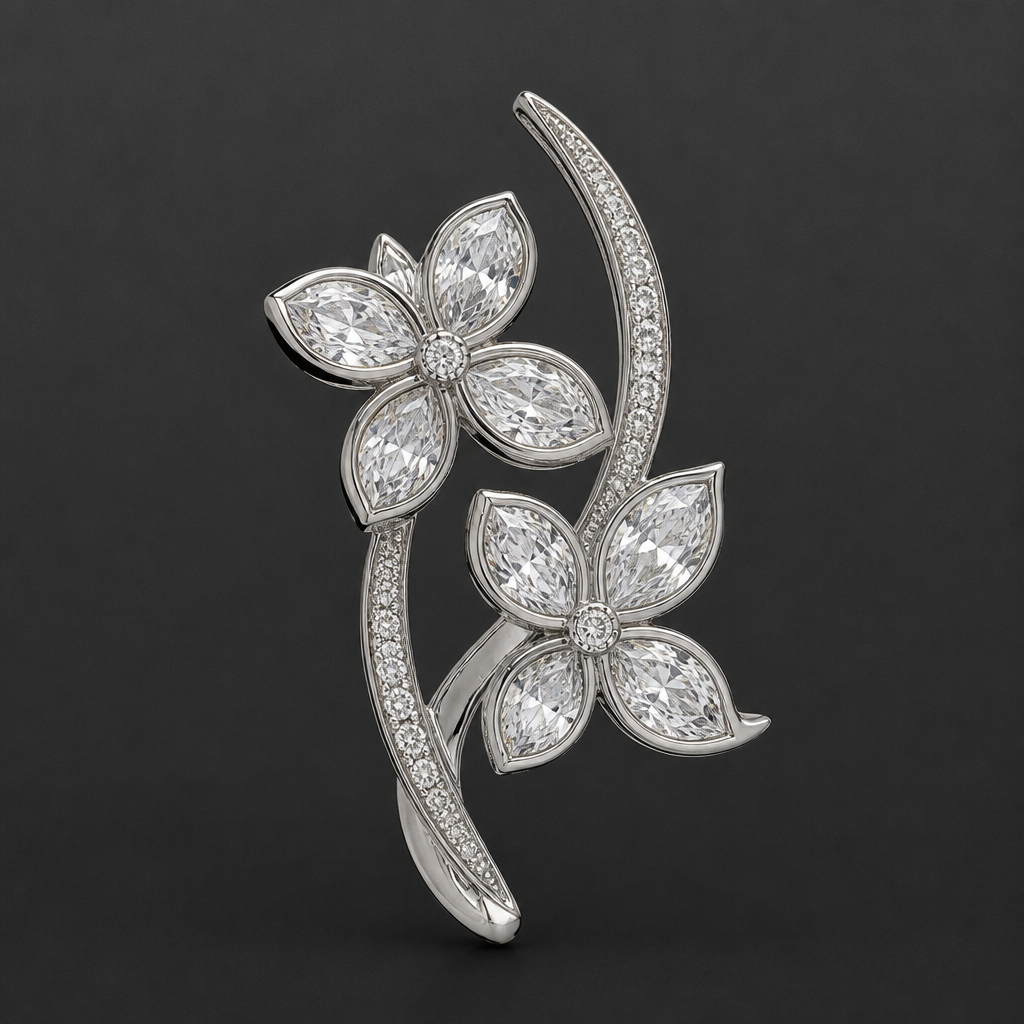 Flower and diamond
photorealistic jewelry design, Flower and diamond , modern style, just the design no text