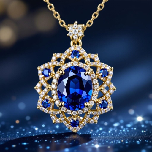 Beautiful sapphire pendant