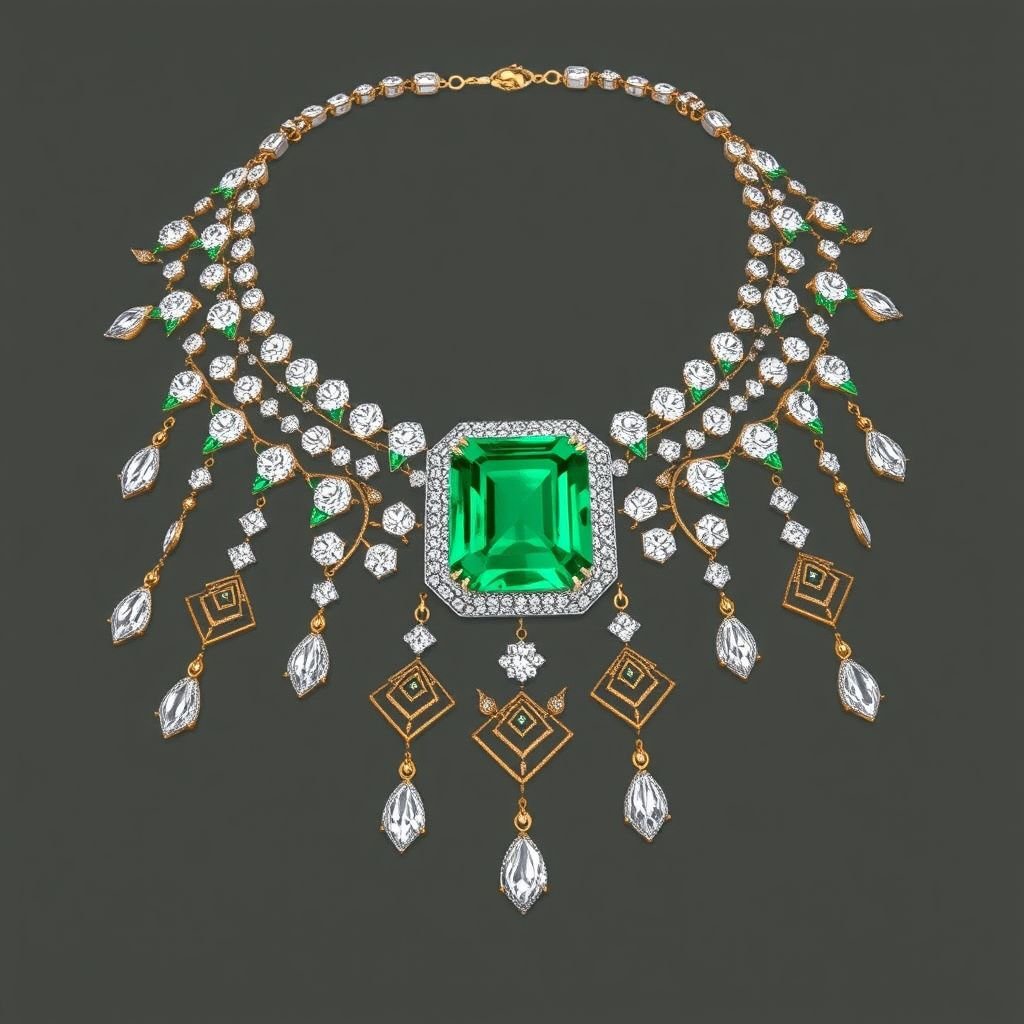 A emerald cushion cut, with VS and 50 carat necklaces