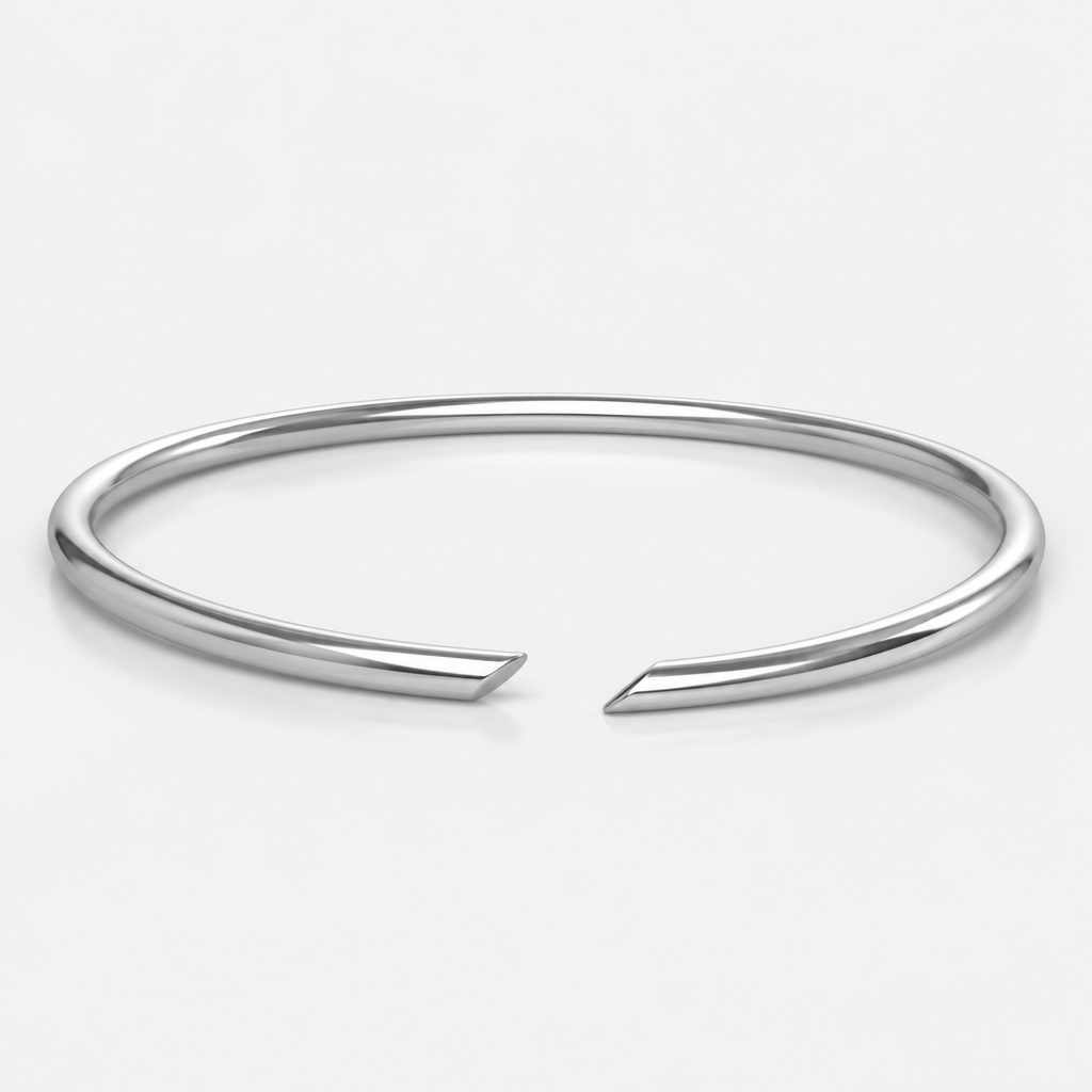 A women's bracelet made of silver. 2mm*4.5mm cuff the slit or gap in the gap is italic
photorealistic jewelry design, A women's bracelet made of silver. 2mm*4.5mm cuff the slit or gap in the gap is italic, modern style, just the design no text