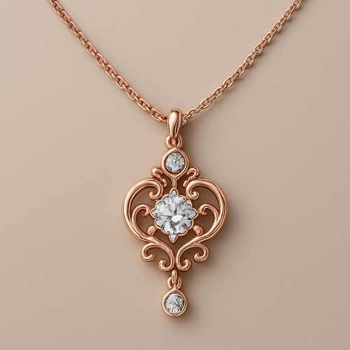 Beautiful rose gold necklace