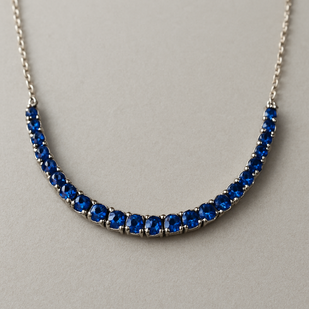 Small blue sapphire necklace 