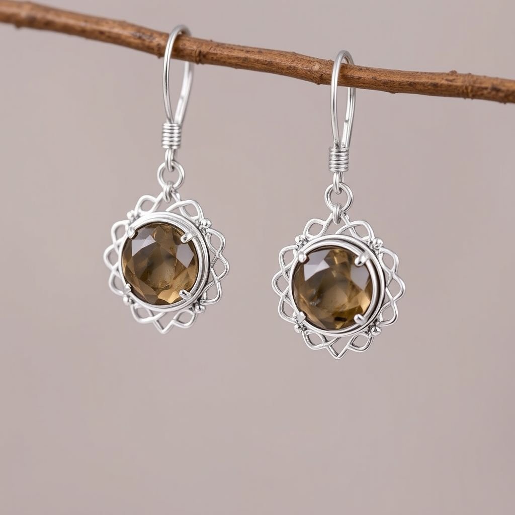 Create earrings with Jesper gemstone, minimal silver around gem’s border