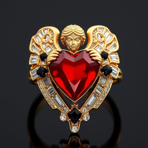 Angel with red heart c inside