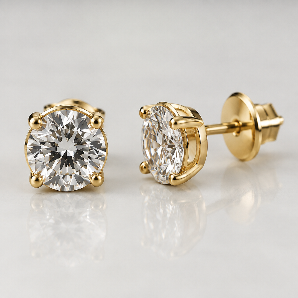 A classic men's earrings made of gold with diamond stones
photorealistic jewelry design, A classic men's earrings made of gold with diamond stones, classic style, just the design no text