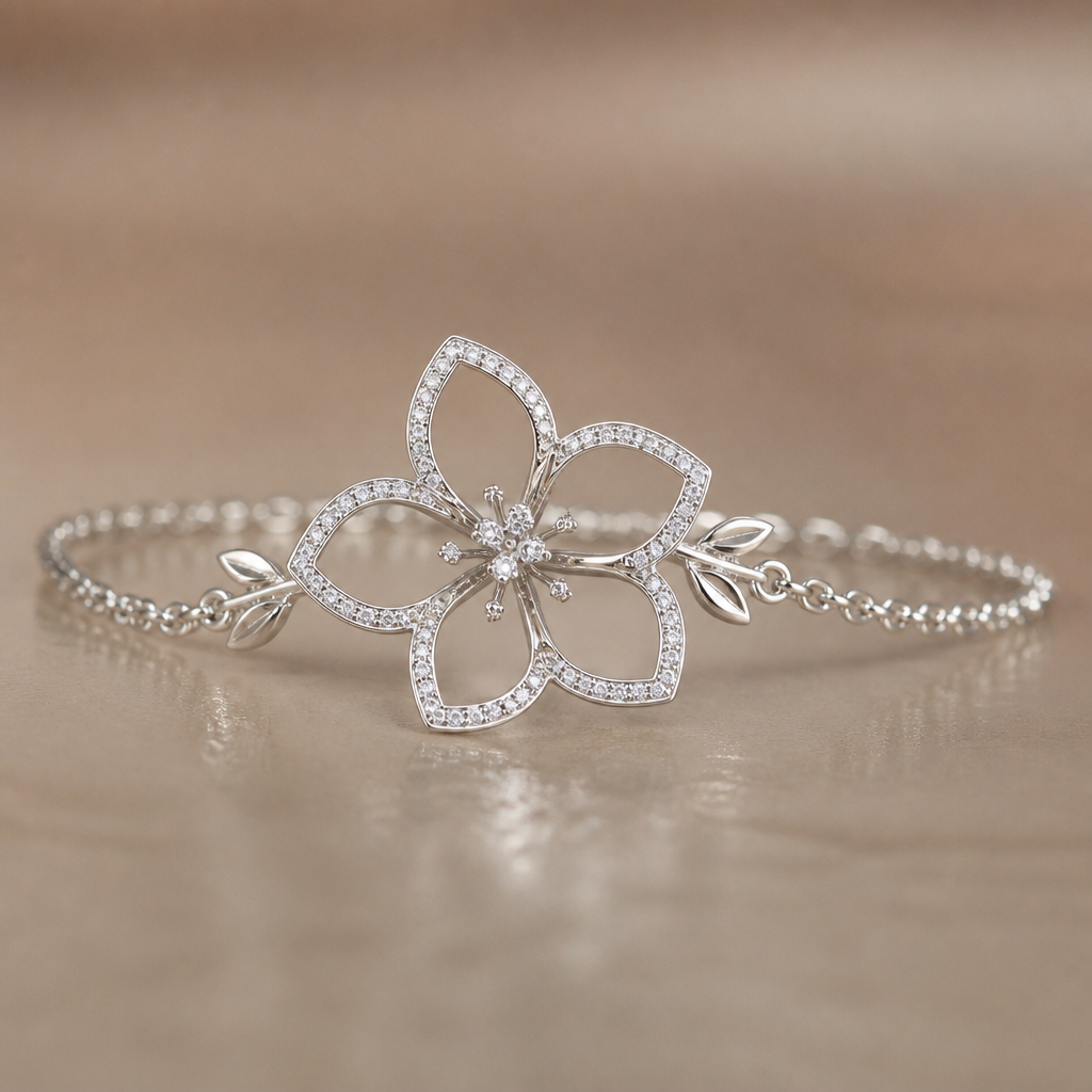 A women's ring made of silver. hibicus ligne fine, (diamand poutours des petales vide, toutes les petales) et delicat ,3 tres petit diamand dans le milieu au bout de la tige interieur de la fleur vide, plus detail, 5 petales chaine de chaque coté, tige qui ne depasse la fleur, minimaliste mince féminin, rajouter minicule feuille
photorealistic jewelry design, A women's ring made of silver. hibicus ligne fine, (diamand poutours des petales vide, toutes les petales) et delicat ,3 tres petit diamand dans le milieu au bout de la tige interieur de la fleur vide, plus detail, 5 petales chaine de chaque coté, tige qui ne depasse la fleur, minimaliste mince féminin, rajouter minicule feuille, modern style, just the design no text
