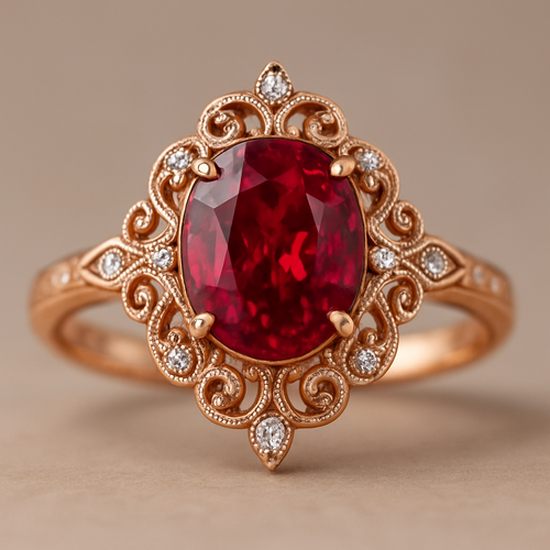Oval Ruby ring 