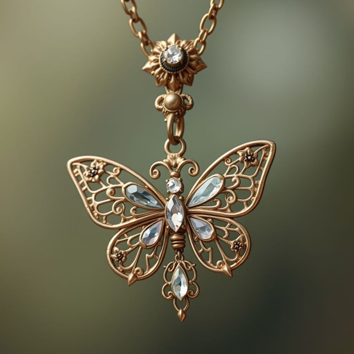 Necklace with butterfly 