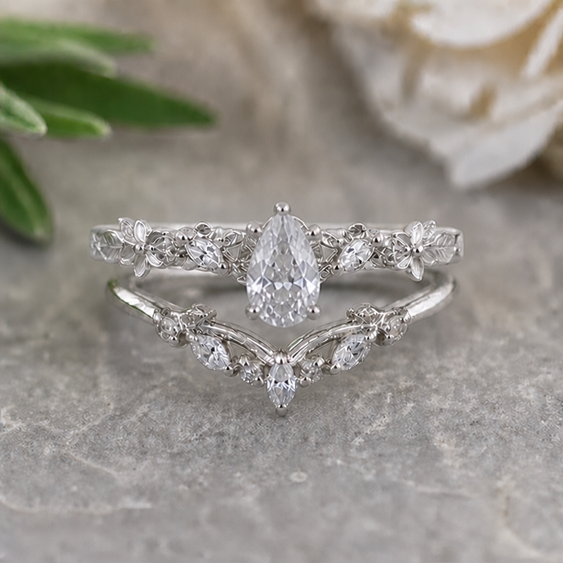 Please put the main stone more into the middle of the band
edit the attached jewelry design with these instructions: Please put the main stone more into the middle of the band. keep it photorealistic, just the design no text