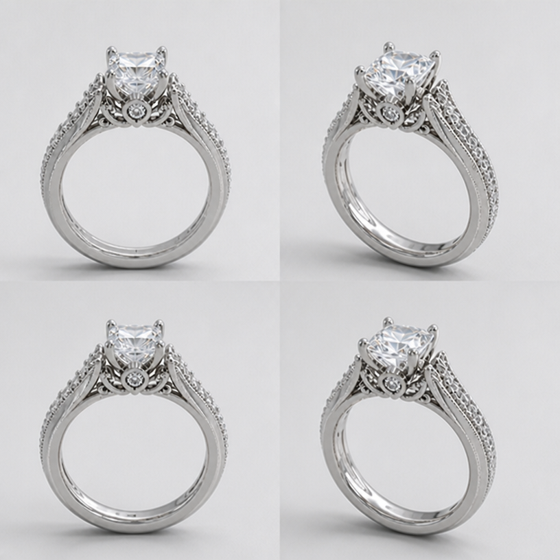 Close the ring again
edit the attached jewelry design with these instructions: Close the ring again. keep it photorealistic, just the design no text