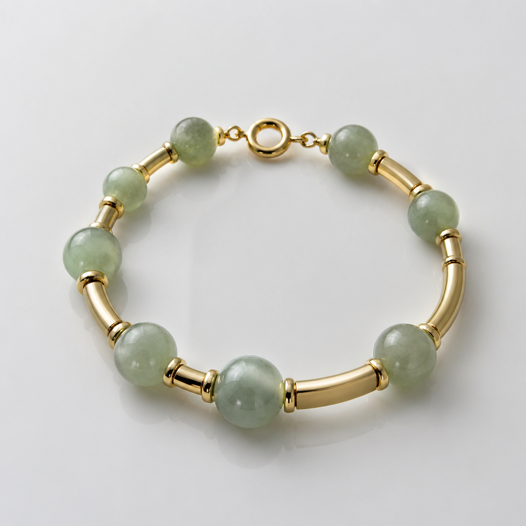 Jade beads
photorealistic jewelry design, Jade beads, modern style, just the design no text