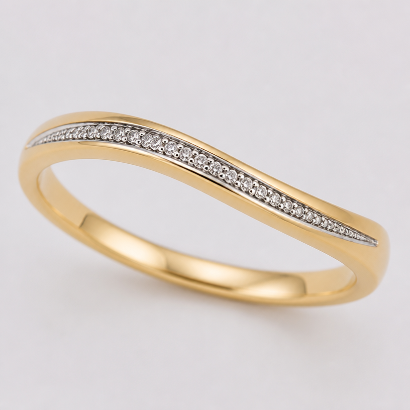 A women's ring made of gold suitable for wedding