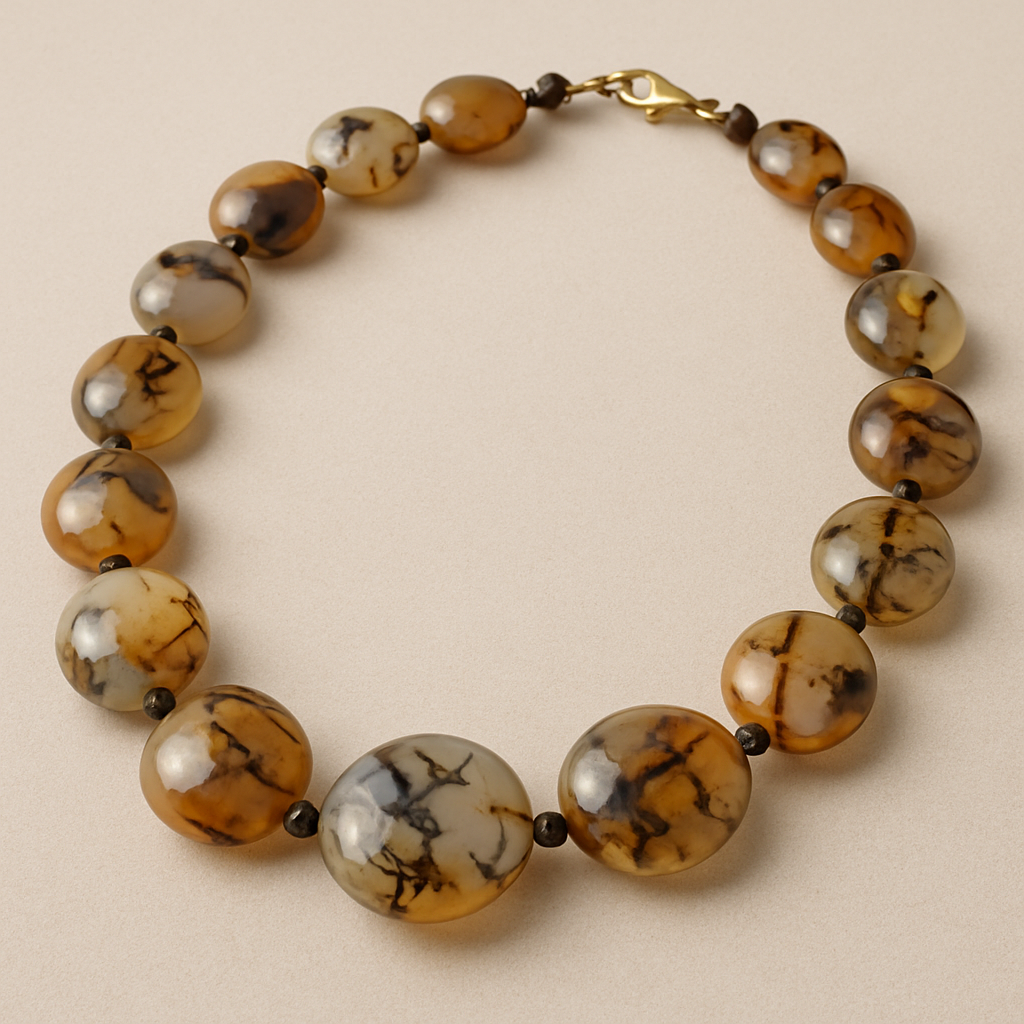 Montana agate bead necklace 
